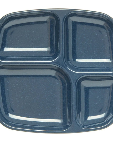 Khay Melamine Hình Chữ Nhật Carlisle 4398635 4 Ngăn, 26.2 x 24.4 cm, Xanh Cafe