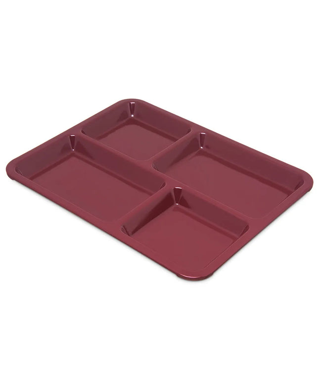 Khay Melamine Hình Chữ Nhật Carlisle KL44485 4 Ngăn, 27.9 x 21.6 cm, Đỏ Cranberry Đậm