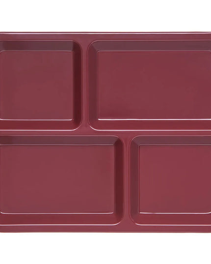 Khay Melamine Hình Chữ Nhật Carlisle KL44485 4 Ngăn, 27.9 x 21.6 cm, Đỏ Cranberry Đậm