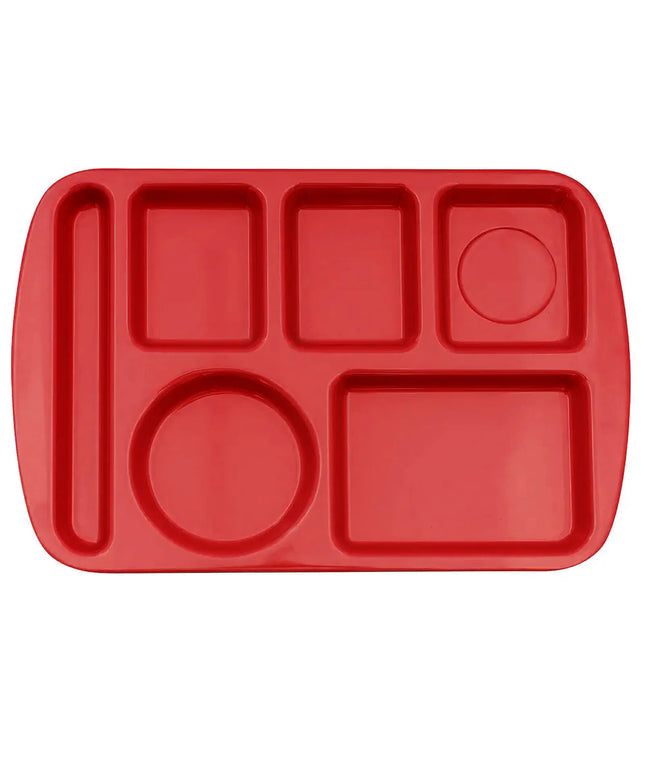 Khay Melamine Hình Chữ Nhật GET TL-151-R 6 Ngăn, 37.5 x 24.1 cm, Đỏ
