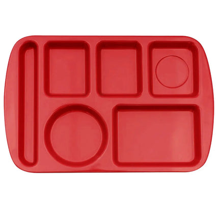 Khay Melamine Hình Chữ Nhật GET TL-151-R 6 Ngăn, 37.5 x 24.1 cm, Đỏ