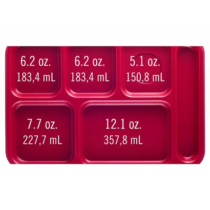 Khay Nhựa Chữ Nhật Cambro 10146CW110 6 Ngăn 25.4 x 36.8 cm Đen