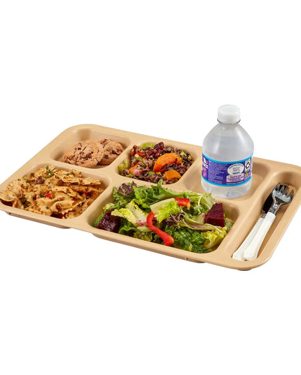Khay Nhựa Chữ Nhật Cambro 10146CW133 6 Ngăn 25.4 x 36.8 cm Be