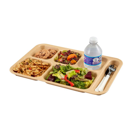 Khay Nhựa Chữ Nhật Cambro 10146CW133 6 Ngăn 25.4 x 36.8 cm Be