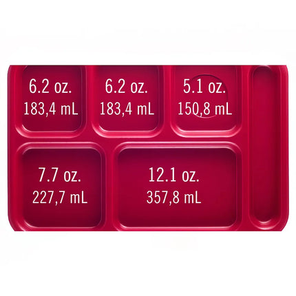 Khay Nhựa Chữ Nhật Cambro 10146CW133 6 Ngăn 25.4 x 36.8 cm Be