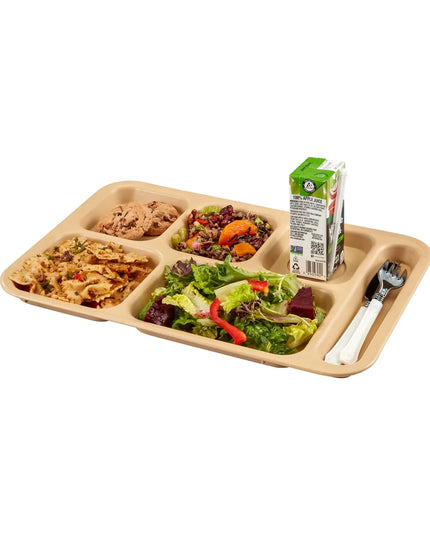 Khay Nhựa Chữ Nhật Cambro 10146CW133 6 Ngăn 25.4 x 36.8 cm Be
