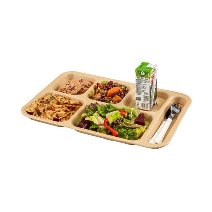 Khay Nhựa Chữ Nhật Cambro 10146CW133 6 Ngăn 25.4 x 36.8 cm Be