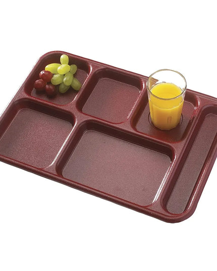 Khay Nhựa Chữ Nhật Cambro 10146CW416 6 Ngăn 25.4 x 36.8 cm Đỏ Cranberry