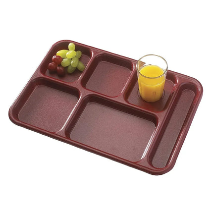 Khay Nhựa Chữ Nhật Cambro 10146CW416 6 Ngăn 25.4 x 36.8 cm Đỏ Cranberry