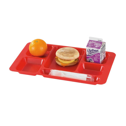 Khay Nhựa Chữ Nhật Cambro 1596CW404 6 Ngăn 22.9 x 38.1 cm Đỏ