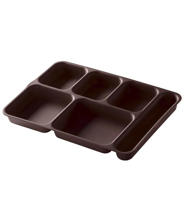 Khay Nhựa Chữ Nhật Chia 6 Ngăn Cambro 10146DCP167 25.2 cm x 35.4 cm Màu Nâu