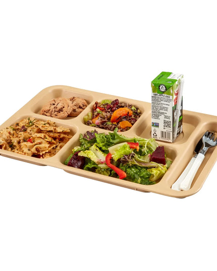 Khay Nhựa Chữ Nhật Chia 6 Ngăn Cambro BCT1014161 25.4 cm x 36.8 cm Màu Tan