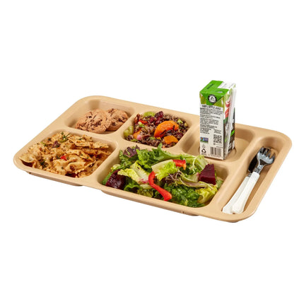 Khay Nhựa Chữ Nhật Chia 6 Ngăn Cambro BCT1014161 25.4 cm x 36.8 cm Màu Tan