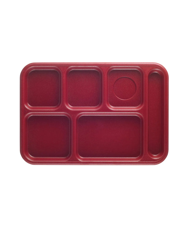 Khay Nhựa Chữ Nhật Chia 6 Ngăn Cambro BCT1014416 25.4 cm x 36.8 cm Màu Đỏ Cranberry