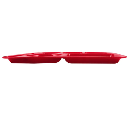 Khay Nhựa Chữ Nhật Chia 6 Ngăn Carlisle P61405 35.2 cm x 25.4 cm Màu Đỏ