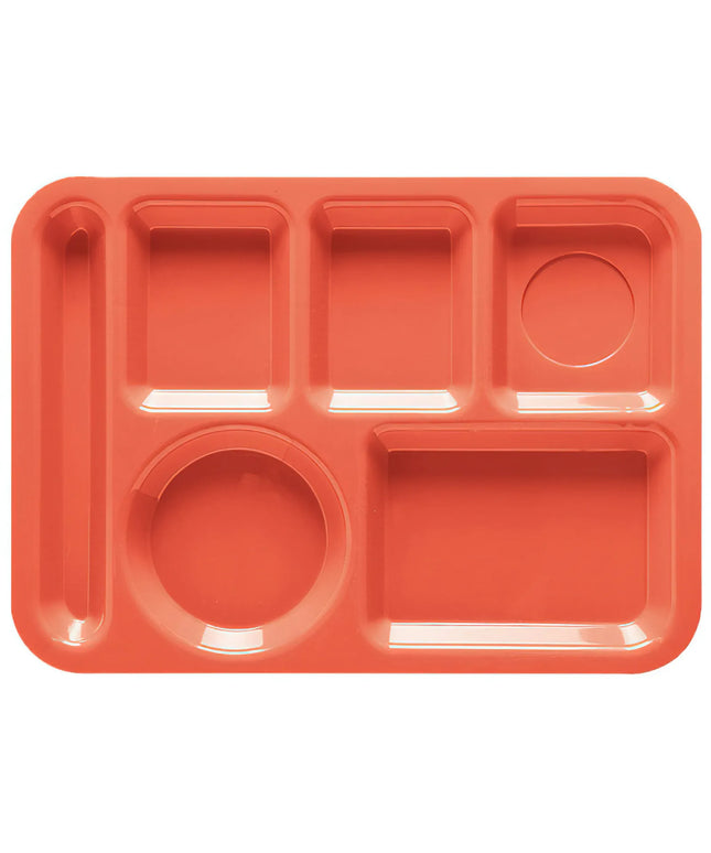 Khay Nhựa Chữ Nhật GET TL-152-RO 6 Ngăn 35.6 x 25.4 cm Màu Rio Orange