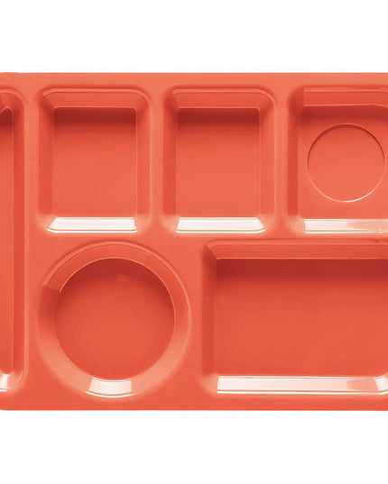 Khay Nhựa Chữ Nhật GET TL-152-RO 6 Ngăn 35.6 x 25.4 cm Màu Rio Orange
