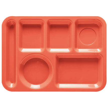 Khay Nhựa Chữ Nhật GET TL-152-RO 6 Ngăn 35.6 x 25.4 cm Màu Rio Orange