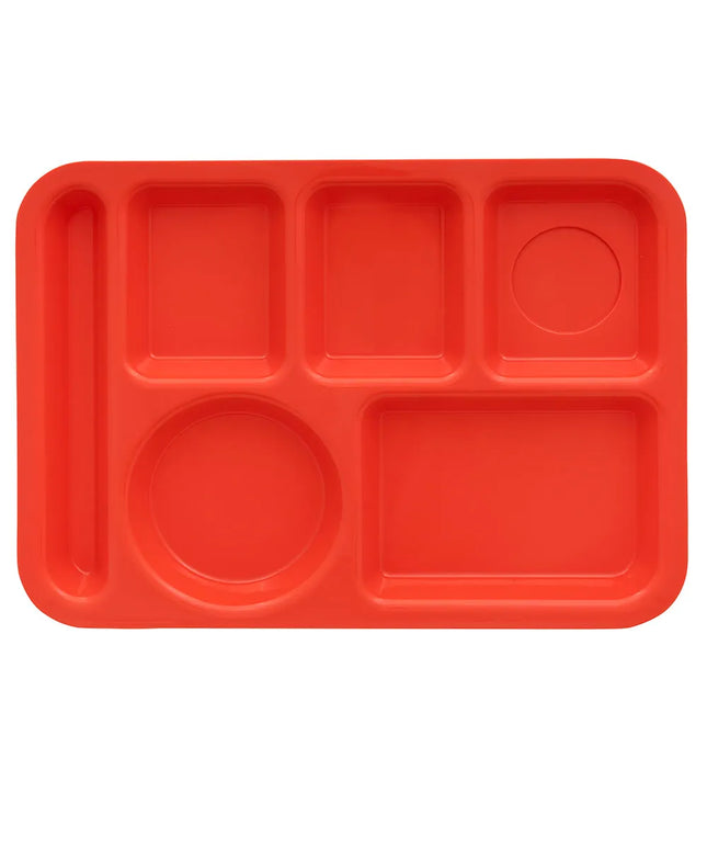 Khay Nhựa Chữ Nhật GET TR-152-RO 6 Ngăn 36.5 x 25.1 cm Màu Rio Orange