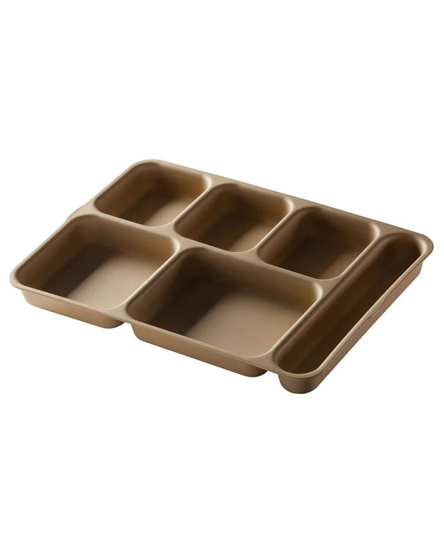 Khay Nhựa Hình Chữ Nhật Cambro 10146DCP161 6 Ngăn, 25.2 x 35.4 cm, Be