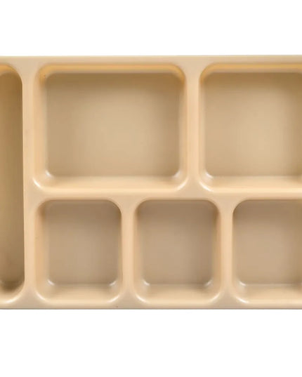 Khay Nhựa Hình Chữ Nhật Cambro 10146DCW133 6 Ngăn 25.4 x 36 cm Màu Be