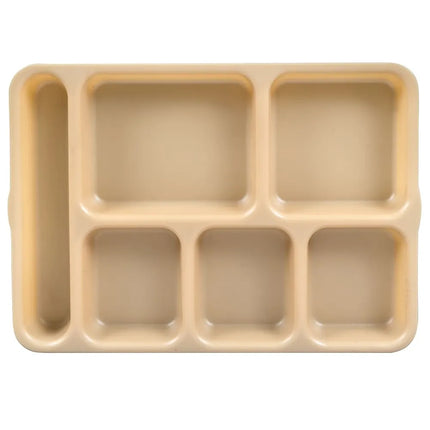 Khay Nhựa Hình Chữ Nhật Cambro 10146DCW133 6 Ngăn 25.4 x 36 cm Màu Be