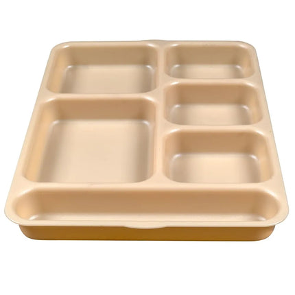 Khay Nhựa Hình Chữ Nhật Cambro 10146DCW133 6 Ngăn 25.4 x 36 cm Màu Be