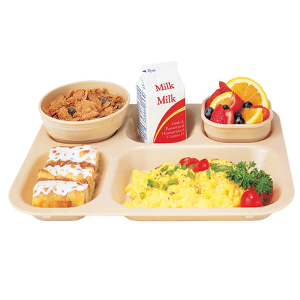 Khay Nhựa Hình Chữ Nhật Cambro 14105CW133 5 Ngăn 27.1 x 35.2 cm Màu Be