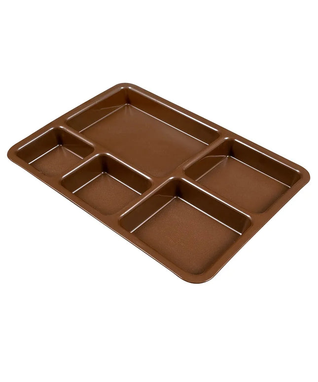 Khay Nhựa Hình Chữ Nhật Cambro 1411CP167 5 Ngăn, 36.5 x 26.8 cm, Nâu
