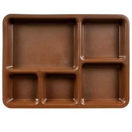 Khay Nhựa Hình Chữ Nhật Cambro 1411CP167 5 Ngăn, 36.5 x 26.8 cm, Nâu
