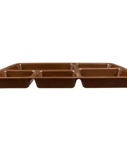 Khay Nhựa Hình Chữ Nhật Cambro 1411CP167 5 Ngăn, 36.5 x 26.8 cm, Nâu