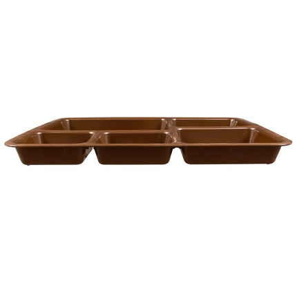 Khay Nhựa Hình Chữ Nhật Cambro 1411CP167 5 Ngăn, 36.5 x 26.8 cm, Nâu