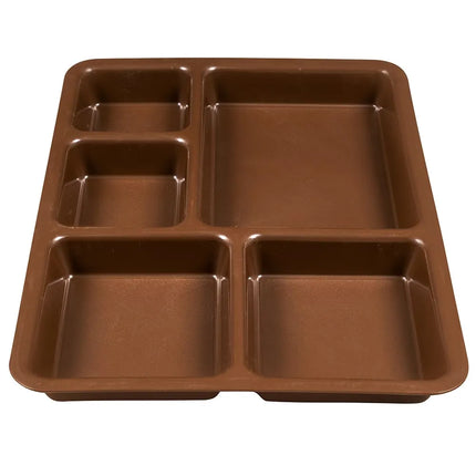 Khay Nhựa Hình Chữ Nhật Cambro 1411CP167 5 Ngăn, 36.5 x 26.8 cm, Nâu