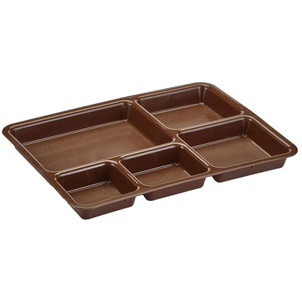 Khay Nhựa Hình Chữ Nhật Cambro 1411CP167 5 Ngăn, 36.5 x 26.8 cm, Nâu