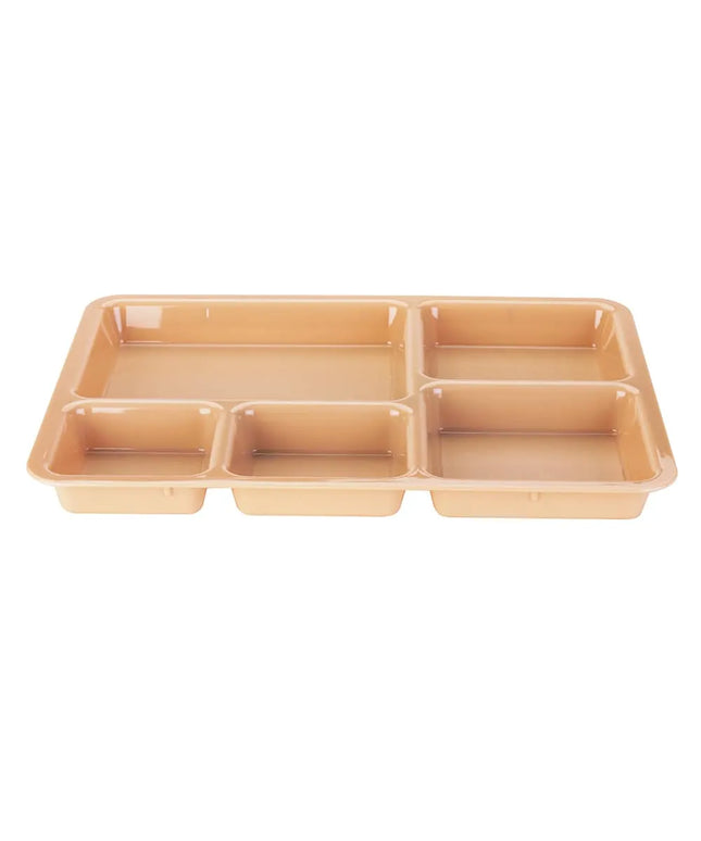 Khay Nhựa Hình Chữ Nhật Cambro 1411CW133 5 Ngăn 36.5 x 26.8 cm Màu Be