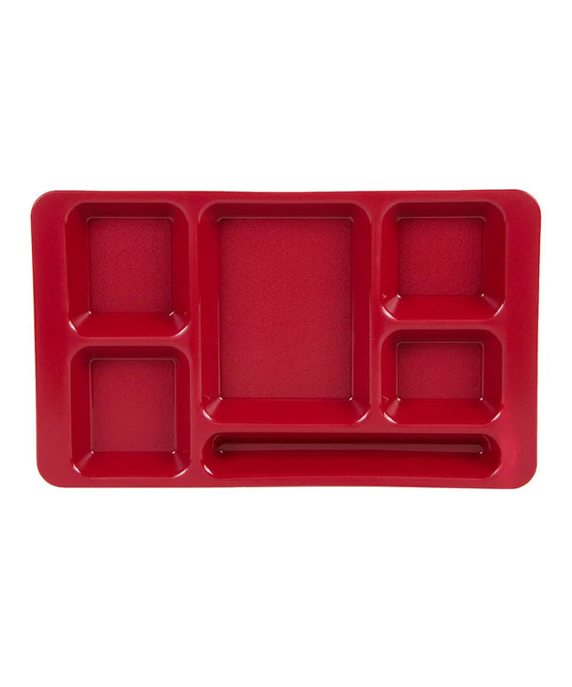 Khay Nhựa Hình Chữ Nhật Cambro 1596CP416 6 Ngăn, 22.9 x 38.1 cm, Đỏ Cranberry