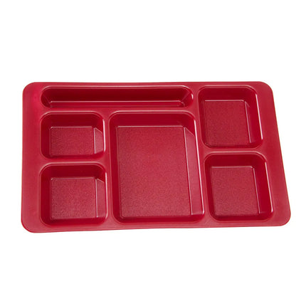 Khay Nhựa Hình Chữ Nhật Cambro 1596CP416 6 Ngăn, 22.9 x 38.1 cm, Đỏ Cranberry