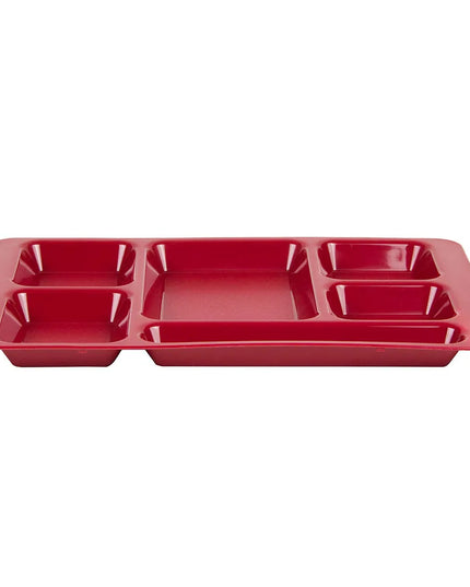 Khay Nhựa Hình Chữ Nhật Cambro 1596CP416 6 Ngăn, 22.9 x 38.1 cm, Đỏ Cranberry