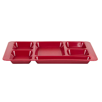 Khay Nhựa Hình Chữ Nhật Cambro 1596CP416 6 Ngăn, 22.9 x 38.1 cm, Đỏ Cranberry