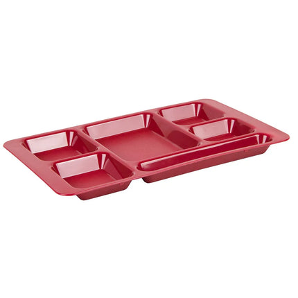 Khay Nhựa Hình Chữ Nhật Cambro 1596CP416 6 Ngăn, 22.9 x 38.1 cm, Đỏ Cranberry