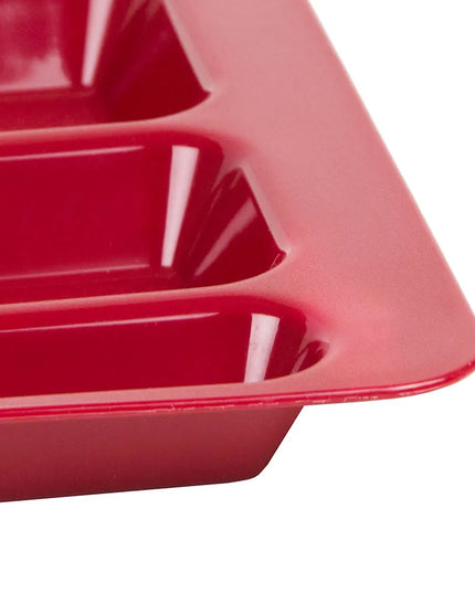 Khay Nhựa Hình Chữ Nhật Cambro 1596CP416 6 Ngăn, 22.9 x 38.1 cm, Đỏ Cranberry