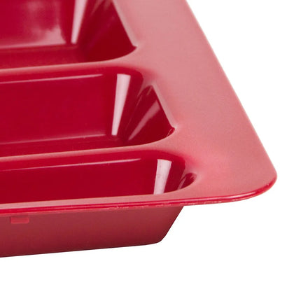Khay Nhựa Hình Chữ Nhật Cambro 1596CP416 6 Ngăn, 22.9 x 38.1 cm, Đỏ Cranberry