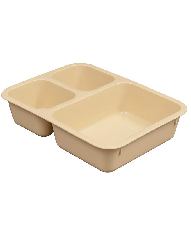 Khay Nhựa Hình Chữ Nhật Cambro 853FCP161 3 Ngăn, 21.7 x 15.9 cm, Be