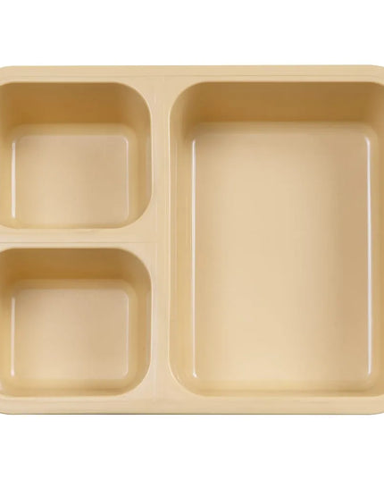 Khay Nhựa Hình Chữ Nhật Cambro 853FCP161 3 Ngăn, 21.7 x 15.9 cm, Be