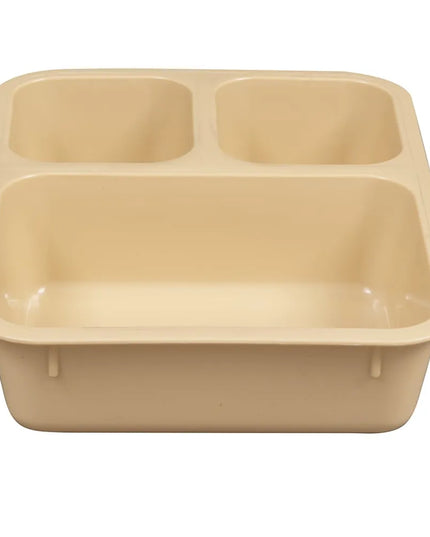 Khay Nhựa Hình Chữ Nhật Cambro 853FCP161 3 Ngăn, 21.7 x 15.9 cm, Be