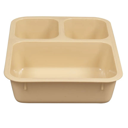 Khay Nhựa Hình Chữ Nhật Cambro 853FCP161 3 Ngăn, 21.7 x 15.9 cm, Be