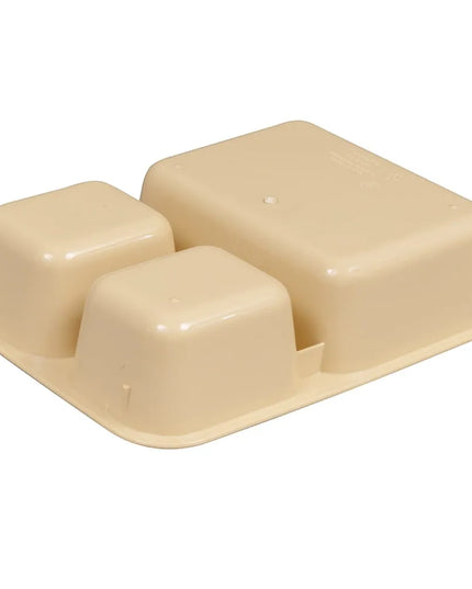 Khay Nhựa Hình Chữ Nhật Cambro 853FCP161 3 Ngăn, 21.7 x 15.9 cm, Be
