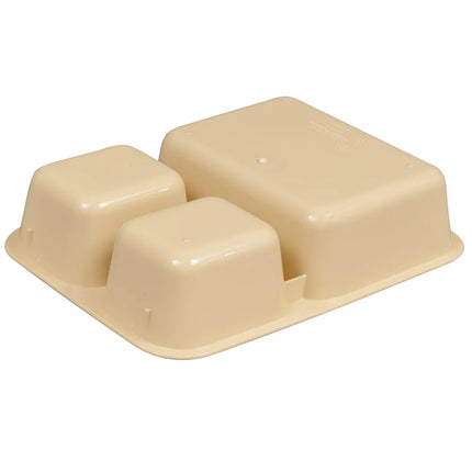 Khay Nhựa Hình Chữ Nhật Cambro 853FCP161 3 Ngăn, 21.7 x 15.9 cm, Be