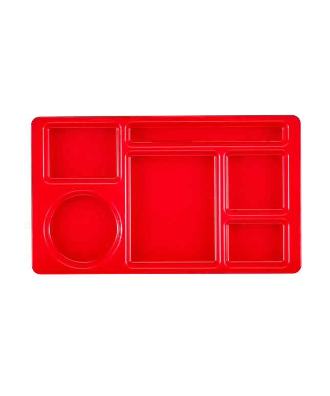 Khay Nhựa Hình Chữ Nhật Cambro 915CW404 6 Ngăn, 22.2 x 38.1 cm, Đỏ