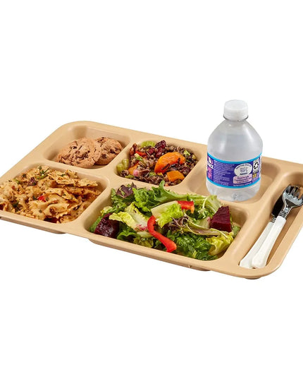 Khay Nhựa Hình Chữ Nhật Cambro PS1014161 6 Ngăn, 25.4 x 36.8 cm, Be